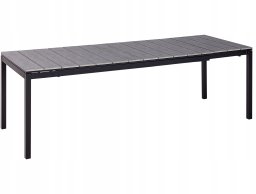 Beliani Stół ogrodowy rozkładany aluminium 198/248 x 90 cm szary TOFANE