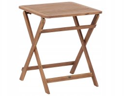 Beliani Stolik ogrodowy składany certyfikowane drewno akacjowe PARAGGI