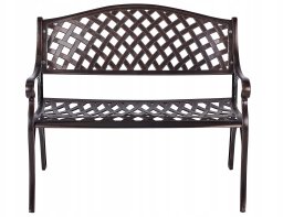 Beliani Ławka ogrodowa STAGGIA 104 cm Metal Brązowy