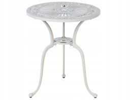 Beliani Stolik ogrodowy metalowy ø 61 cm biały DASCIO
