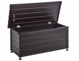 Skrzynia ogrodowa Beliani Skrzynia ogrodowa CAMPALTO Metal 113 cm 50 cm Ciemnobrązowy