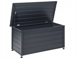 Skrzynia ogrodowa Beliani Skrzynia ogrodowa CAMPALTO Metal 123 cm 60 cm Ciemnoszary