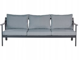 Beliani Sofa ogrodowa dla 3 osób KIATO Metal Ciemnoszary