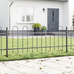 Płot ogrodowy vidaXL Szary Stal 170 x 60 cm Trwały Płot ogrodowy