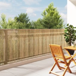 Płot ogrodowy vidaXL Naturalny bambus 400 x 125 cm Trwały Płot bambusowy