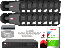 Zestaw do monitoringu IP KEEYO 14x LV-V-IP8M25TF-G-II 8Mpx IR 25m