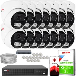 Zestaw do monitoringu IP KEEYO 14x LV-V-IP8M25DF-B-II 8Mpx IR 25m