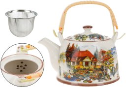 Czajnik ceramiczny z zaparzaczem - Dworek nad stawem (CARMANI)