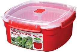 Sistema 1103, Steamer, Red, 3200 ml, Transparent, 13.53 cups, 238 mm