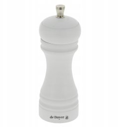 Młynek do przypraw De Buyer JAVA Młynek do soli 14 cm biały matowy