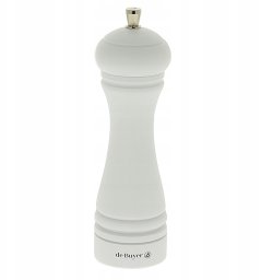 Młynek do przypraw De Buyer JAVA Młynek do soli 18 cm biały matowy