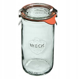 Słoik cylindryczny 340 ml (6 szt) pok, usz, zap x2