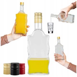 Bimberek BUTELKA WARTA FALA 500 ml + ZAKRĘTKA BIMBER NALEWKI WINO SOK LIKIERY 0,5l