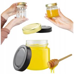 5X Słoik szklany ATENA 225ML + WYSOKIE WIECZKO FI66 na DŻEM ŚWIECZKI MIÓD