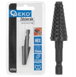 Geko Zdzierak – tarnik stożkowy do drewna 15mm HEX (50/250)