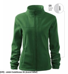Jacket 504 - ADLER - Polar damski, 280 g/m2, 100 % poliester - zieleń butelkowa 06 (brand label) L