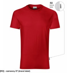 Resist R01 - ADLER - Koszulka męska, 160 g/m2, 100% bawełna, - czerwony 07 (brand label) XL