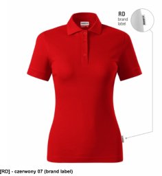 Resist Heavy Polo - ADLER - Resist Heavy Polo - Koszulka polo damska, 200 g/m2, 100 % bawełna - czerwony 07 (brand label) S