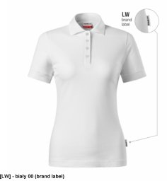 Resist Heavy Polo - ADLER - Resist Heavy Polo - Koszulka polo damska, 200 g/m2, 100 % bawełna - biały 00 (brand label) S