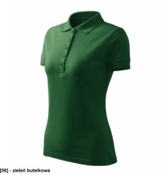 Pique Polo Free - ADLER - Pique Polo Free - Koszulka polo damska, 200 g/m2, 65 % bawełna, 35 % poliester - zieleń butelkowa 2XL