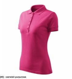 Pique Polo Free - ADLER - Pique Polo Free - Koszulka polo damska, 200 g/m2, 65 % bawełna, 35 % poliester - czerwień purpurowa 2XL