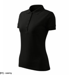 Pique Polo Free - ADLER - Pique Polo Free - Koszulka polo damska, 200 g/m2, 65 % bawełna, 35 % poliester - czarny L