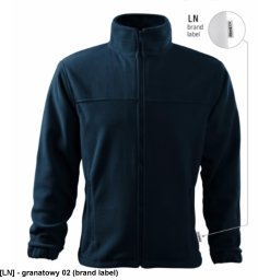 Jacket 501 - ADLER - Polar męski, 280 g/m2, 100% poliester - granatowy 02 (brand label) S