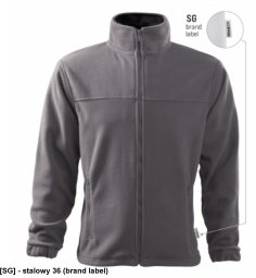 Jacket 501 - ADLER - Polar męski, 280 g/m2, 100% poliester - stalowy 36 (brand label) XL