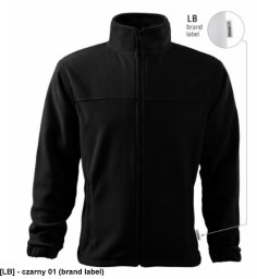 Jacket 501 - ADLER - Polar męski, 280 g/m2, 100% poliester - czarny 01 (brand label) M