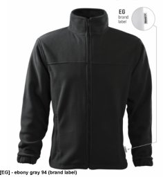 Jacket 501 - ADLER - Polar męski, 280 g/m2, 100% poliester - ebony gray 94 (brand label) XL