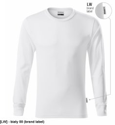 Resist LS R05 - ADLER - Koszulka unisex, 160 g/m2, 100% bawełna, - biały 00 (brand label) XL