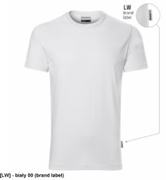 Resist heavy R03 - ADLER - Koszulka męska, 200 g/m2, 100% bawełna, - biały 00 (brand label) XL
