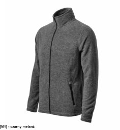 Factor - ADLER - Factor - Micro polar męski, 300 g/m2, 100 % micro poliester z recyklingu - czarny melanż 2XL