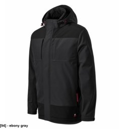 Vertex - ADLER - Vertex - Zimowa kurtka softshellowa męska, softshell, 320 g/m2, 94 % poliester, 6 % elastan - ebony gray L