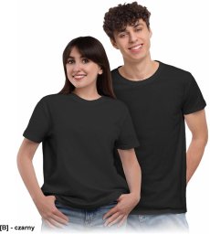 TR810 - T-shirt krótki rękaw okrągły dekolt ykorzystywany w reklamie pod nadruki dzianina: 100% bawełna gramatura 180-190 g/m2 - czarny XS
