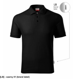 Reserve R22 - ADLER - Koszulka polo męska, 200 g/m2 - czarny 01 (brand label) XL