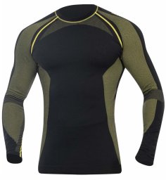 ARDON AKREC - Męski T-shirt długi rękaw odprowadza wilgoć z powierzchni ciała 60% carbon poliester 32% nylon 8% spandex S