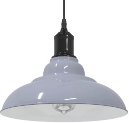 Lampa wisząca vidaXL Lampa wisząca z regulacją wysokości E27 połysk szary metal