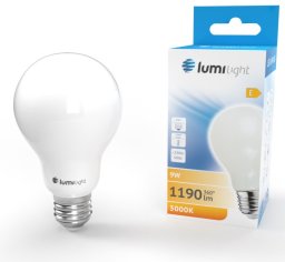 ŻARÓWKA LED A60 MILK E27 9W CIEPŁA LL6549