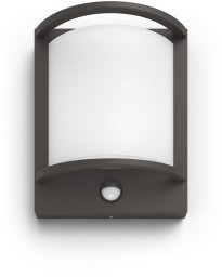 Wall LED outdoor light PHILIPS SAMONDRA, IP44, 2700 K, 12 W, 1200 lm, with motion sensor