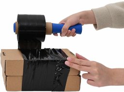 vidaXL Folie stretch 10 szt. Czarne 23 m 10 cm x 150 m