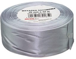 Wstążka satynowa srebrna 38mmx32m
