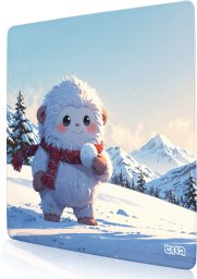 DUŻA PODKŁADKA POD MYSZKĘ Śnieżny Yeti 30x30 TILT Wytrzymała Prezent