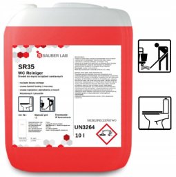Sauber Lab SR35 WC REINIGER – Wydajny preparat do mycia sanitariatów – 10 l