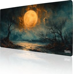 PODKŁADKA GAMINGOWA Lunar Abyss 100x50 TILT Duża Na biurko XL XXL