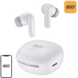 Bezprzewodowe słuchawki dokanałowe TWS QCY MeloBuds HT16 Bluetooth 5.4 HFP, A2DP, AVRCP IPX4 (białe)