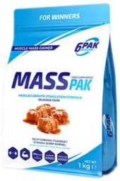 6PAK - Mass Pak Salted Caramel, Proszek, 1000g