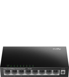 Cudy FS108 łącza sieciowe Nie zarządzany Fast Ethernet (10/100) Czarny