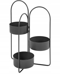 Beliani Stojak na kwiaty COLUTENA Metal 56 cm Czarny