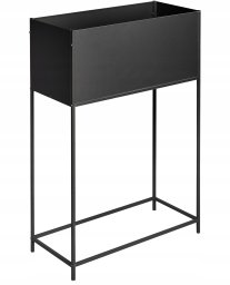 Beliani Doniczka na nóżkach TAPIEN Metal 70 cm Czarny